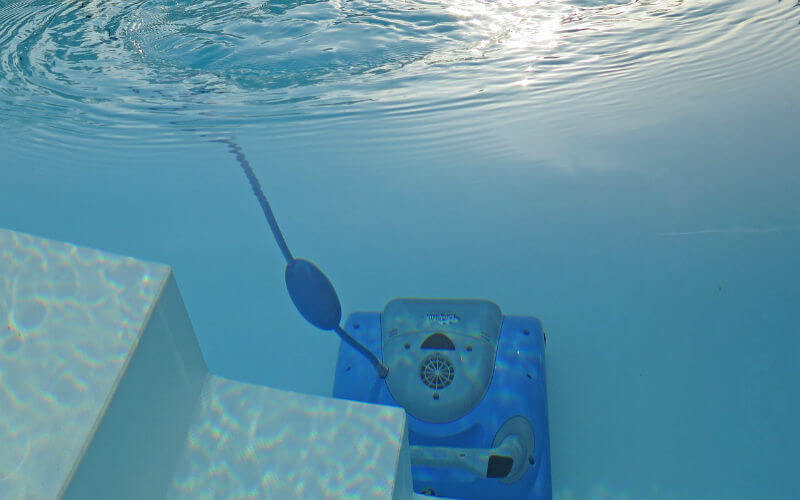 Robot pool cleaner in action