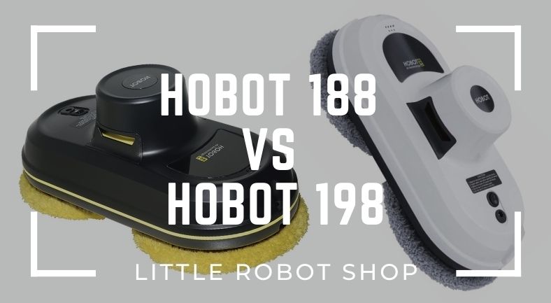 Compare the hobot 188 vs the hobot 198 robotic window cleaners