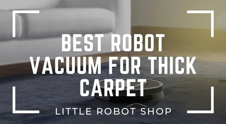 The best robot vacuum for thick carpet with sofa in the background