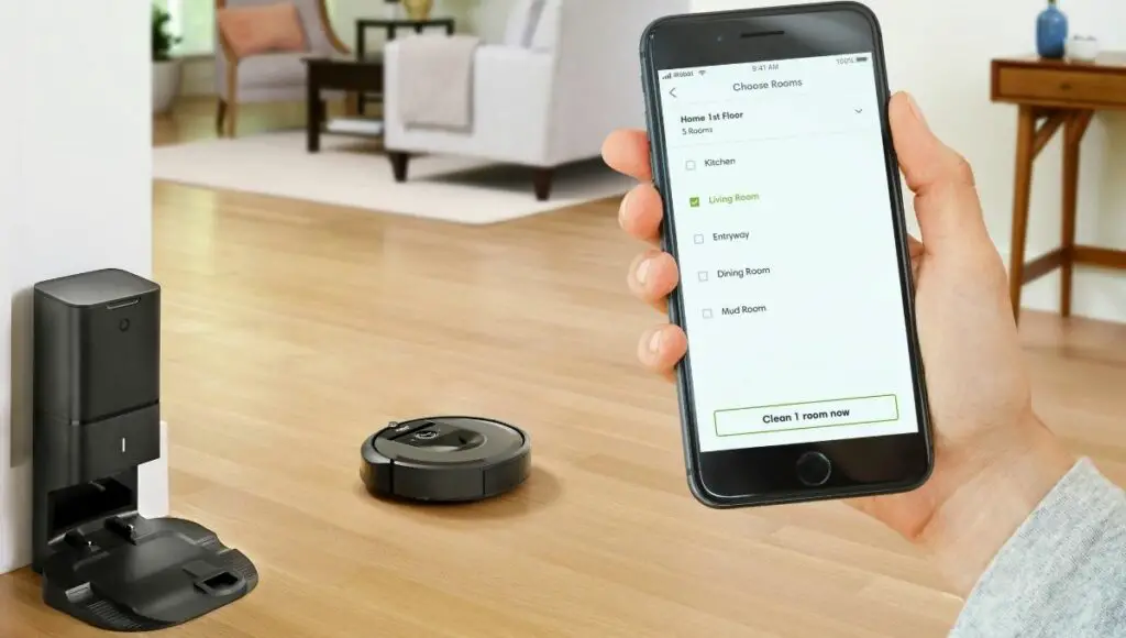 A screenshot of the Roomba app as part of the Roborock S6 Maxv vs Roomba i7 app comparison