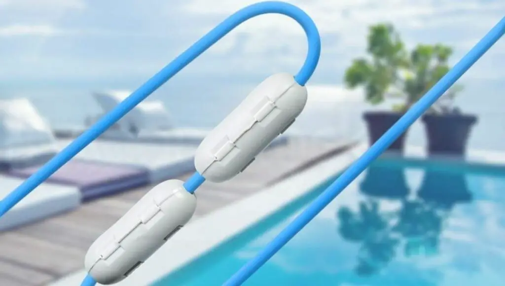The 50 foot anti tangle swivel cord that comes with the Paxcess robotic pool cleaner