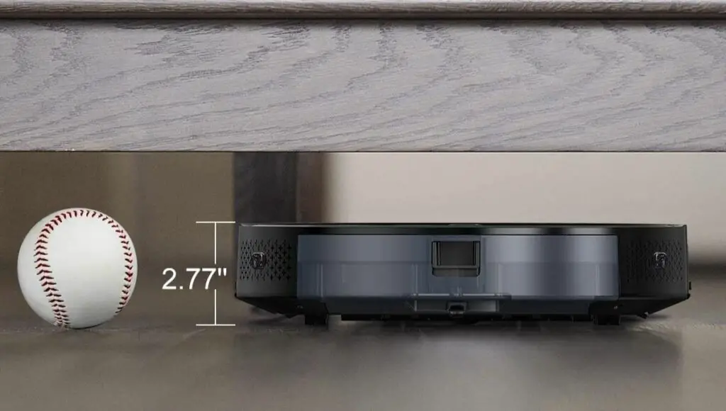 Coredy R650 robotic vacuum easily reaches to hidden deeply mess under the bed