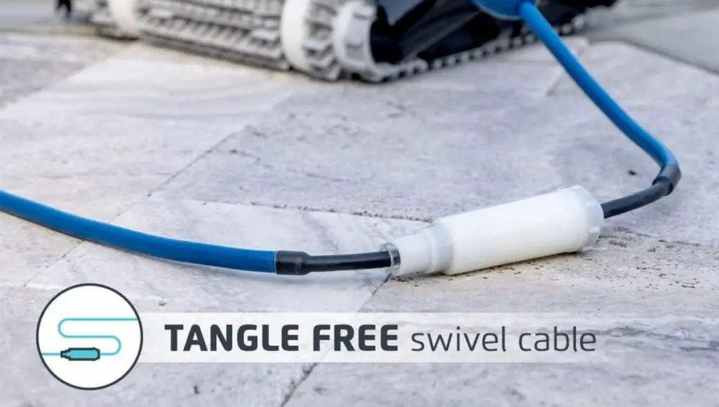 Tangle-free cable allows the dolphin nautilus cc plus to move freely around the pool with ease