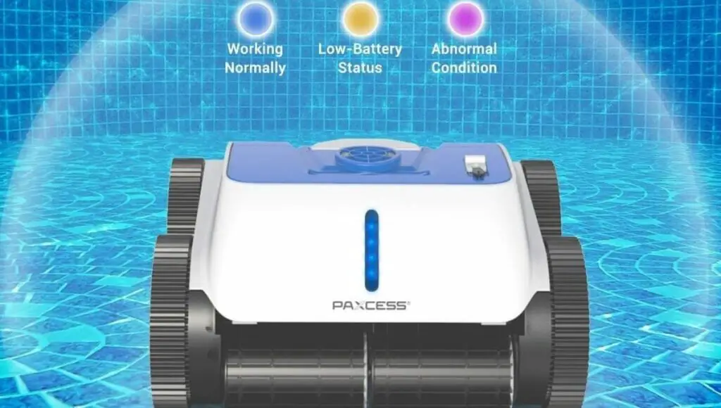 Paxcess wall climbing cordless robotic pool cleaner can detect different working situations by itself