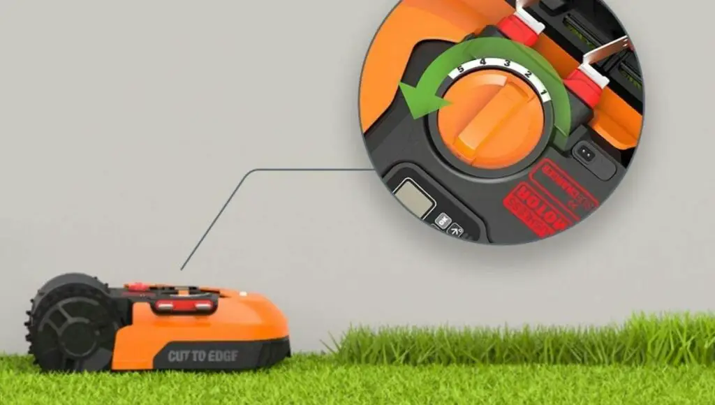 Worx wr150 robotic lawn mower can specific cutting height and width adjustment facility.