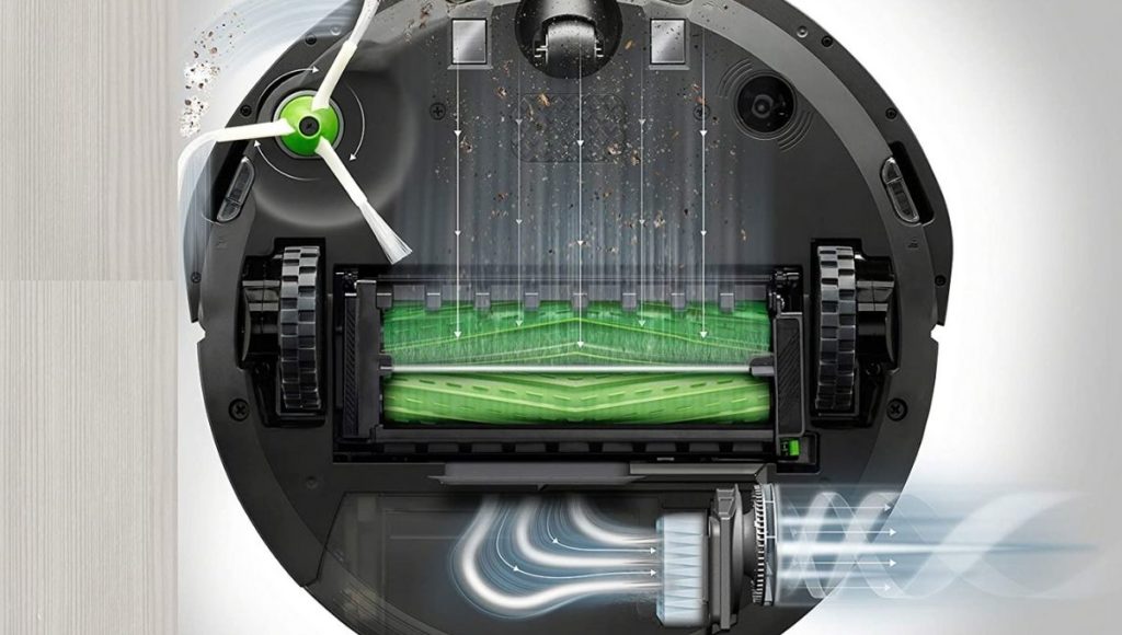 Roomba i3 and e5 can suction get to pull in dirt, debris, & pet hair from wherever it hides