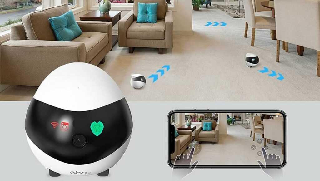 Your enabot ebo se work like a security camera and interactive pet robot toy