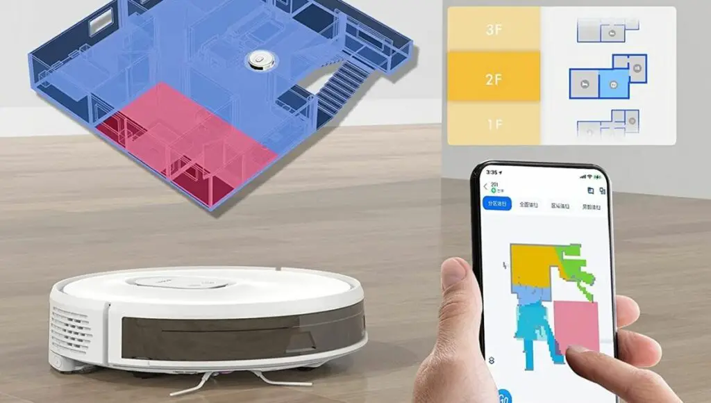 You can manually monitor & control the neabot q11 robotic vacuum with neabot app