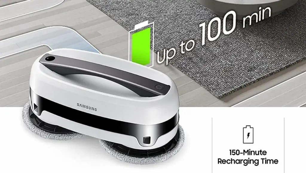 Samsung electronics jetbot robotic cleaner can work up to 100 min on per charge