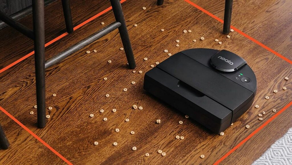 Neato d9 robot vacuum has a powerful suction that can easily pick up heavy dirt