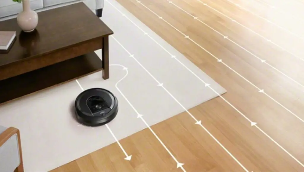 Roomba i7 work according to row cleaning pattern