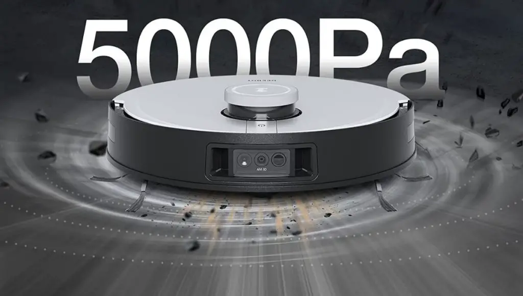 Ecovacs deebot x1 omni robot vacuum have superior 5,000pa suction power for deep clean