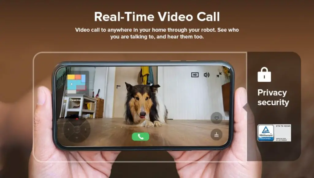 roborock s7maxv robot vacuum and sonic mop have real-time video call's facility so that you can monitor your pet easily