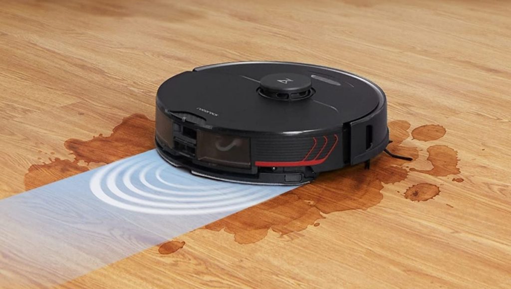 Roborock s7maxv Ultra mopping robot work with scrubs at up to 300 cycles per minute to shift dried stains
