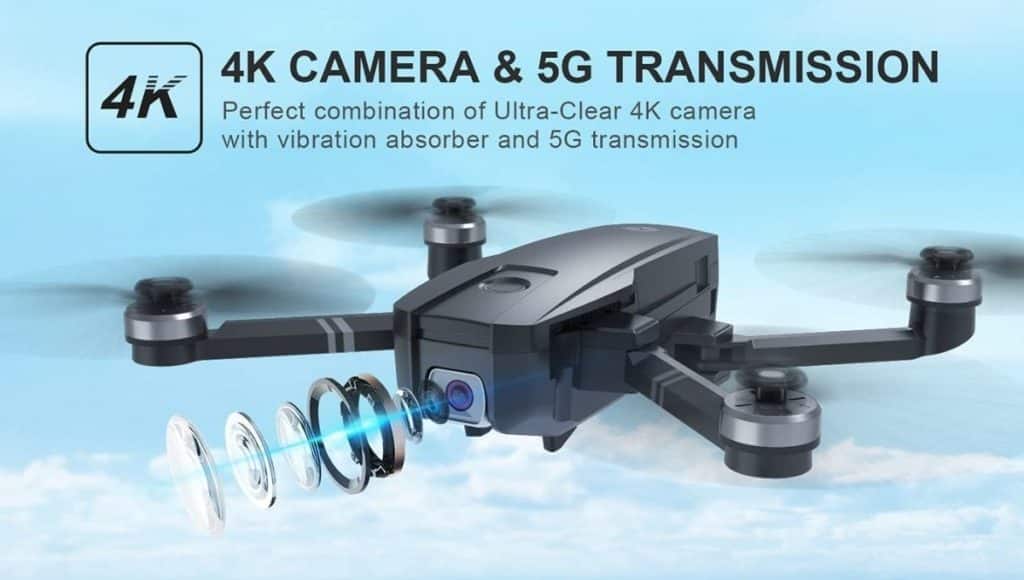 Holy stone hs720 comes with high resolution 4k uhd camera