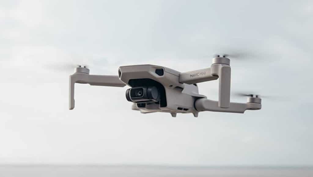 Dji mavic mini drone has aerial imaging technology and creative camera technology
