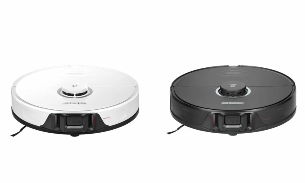 A view of the front of the Roborock S8 robot vacuum
