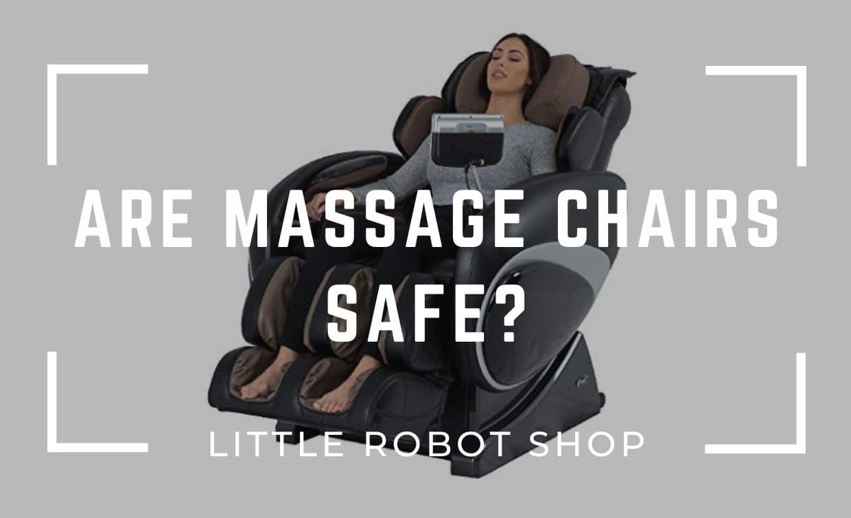 A woman in a massage chair